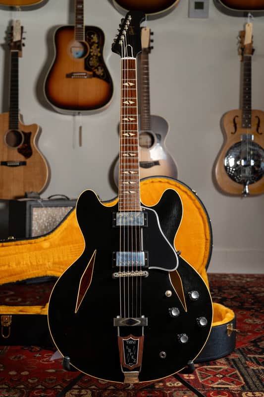 2022 Gibson Custom Shop '64 Trini Lopez Ultra Light Murphy Lab Ebony Finish w/OHSC image 1