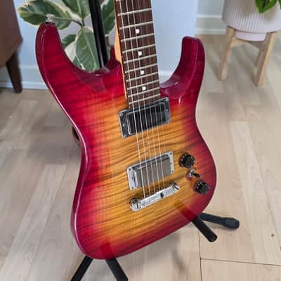 Jackson AT2T MIJ Japan 1997 - Cherry Sunburst Flame Top EMG HH Super Archtop AT1 Strat Pre-Fender Pro Professional 90s Guitar image 16
