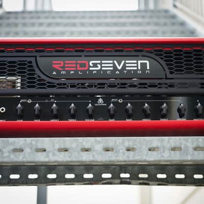 RedSeven Amplification Leviathan 2-Ch KT88 Tube Head Custom Red Tolex image 4