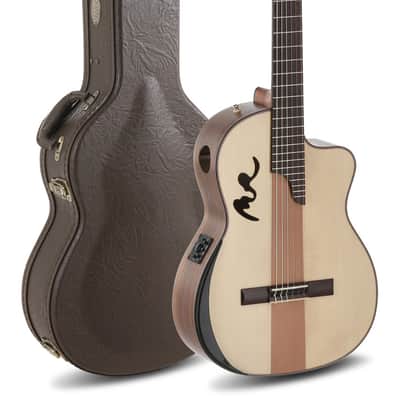 Manuel Rodriguez  Cortado Curly Walnut 4/4 Satin E-Acoustic Cutaway (501454) image 2