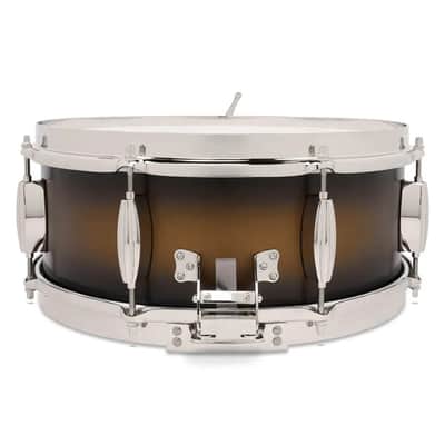 Slingerland Radio King Solid Maple Snare Drum 14x5.5 Black & Gold Lacquer image 4