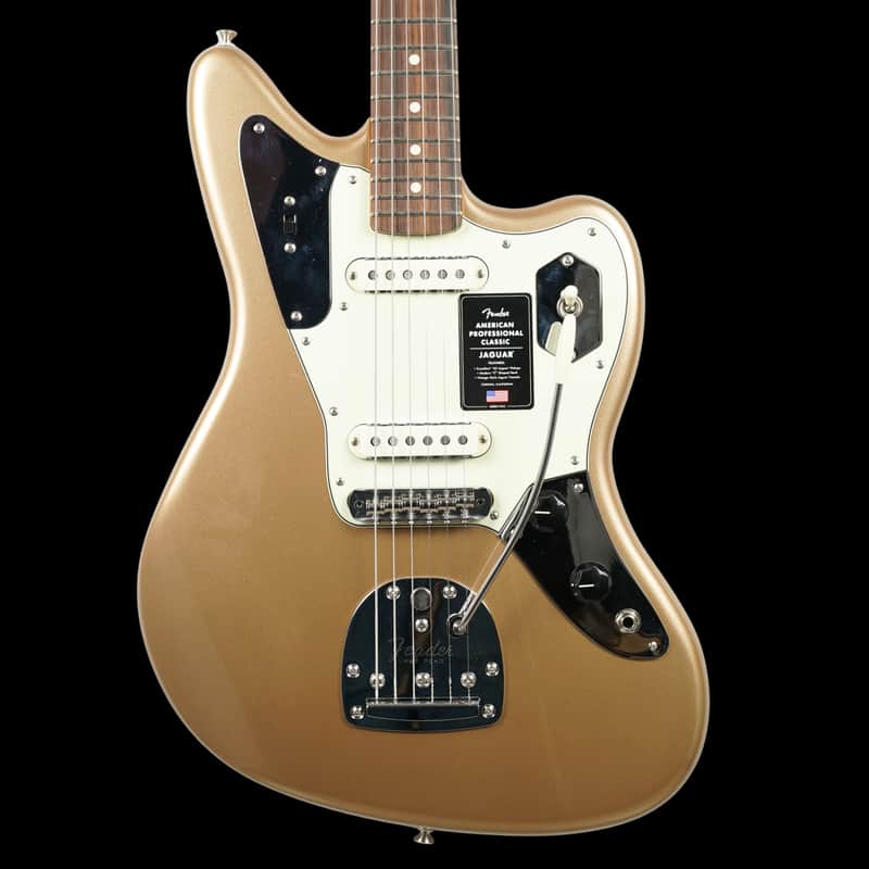 Fender American Professional Classic Jaguar, Faded Firemist Gold image 1