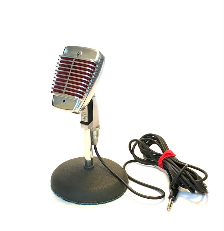Vintage 1960's Art Deco Shure 51 “Sonodyne” Microphone w/ Stand