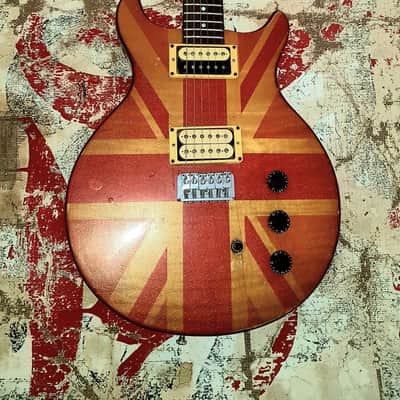 Hamer Special 1982 unique & rare union jack glitter & sparkle relic cherry & orange image 23