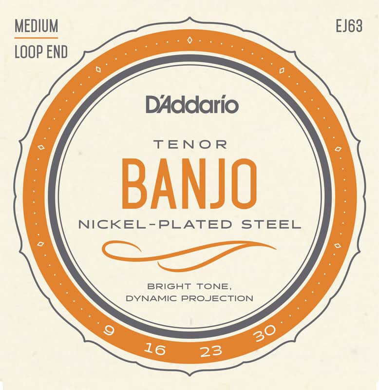 D'Addario EJ63 Tenor Banjo Strings Nickel 9-30 Standard image 1
