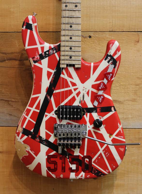 Palermo EVH 5150 Striped Conversion Eddie Van Halen Guitar Relic'd By Mike Palermo W/ Bag image 1