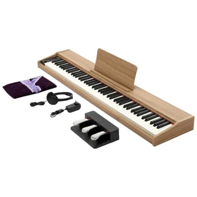 Glarry 88-Key Semi-Weighted Keybed Digital Piano - Nature image 1