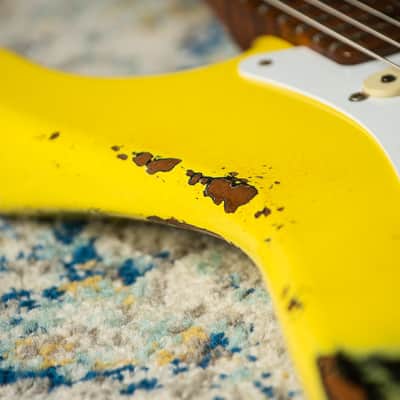 Fender Custom Shop 1957 Heavy Relic HSS Stratocaster - Graffiti Yellow/Black image 19
