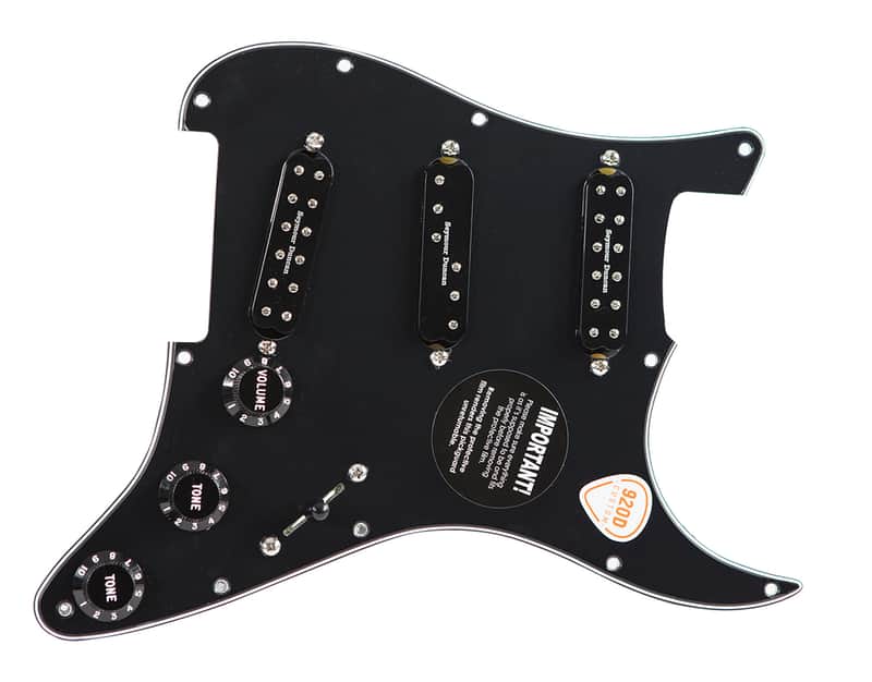 920D Custom Loaded Pickguard Duncan Everything Axe w/ 2 Push/Pulls BK/BK image 1
