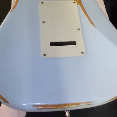 Vintage V-6 Strat style 1995-2020 Blue Road Worn image 11