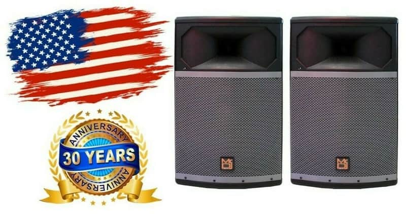 2 MR DJ PRO115S 4000 Watt 15" Woofer Passive Live PA DJ Speaker Monitor (Pair) image 1