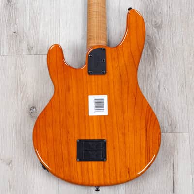 Ernie Ball Music Man StingRay Special 4-String H Bass, Trans Amber, Flame Maple image 4