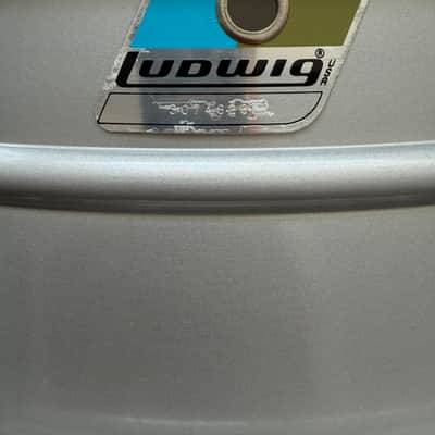Ludwig Acrolite 5x14" Aluminum Snare Drum with Blue/Olive Badge image 2