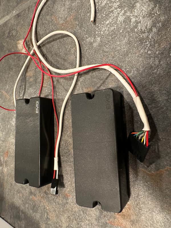 (2) EMG Dual Coil Bass Pickups - 35DC-B & 35TW  w/harnesses image 1
