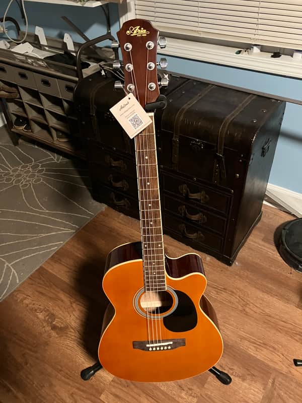Aria Prodigy Series AFN 15CE Acoustic Electric Guitar. Brand New. image 1