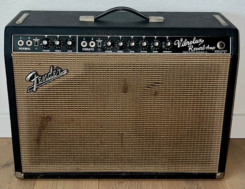 Wonderful Early 1965 Fender Vibrolux Reverb 2-Channel 35-Watt 2x10" Pre CBS Black Panel Combo Amp, This is a Fantastic Amplifier ! image 1