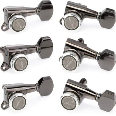 Gotoh SG381-07 MG-T Locking Tuning Machine Set - 6 In-line Right-handed  Cosmo Black image 1