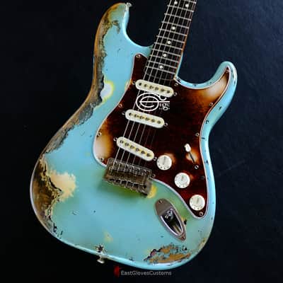 Fender Stratocaster 60th Anniversary Daphne Blue Aged Relic image 4