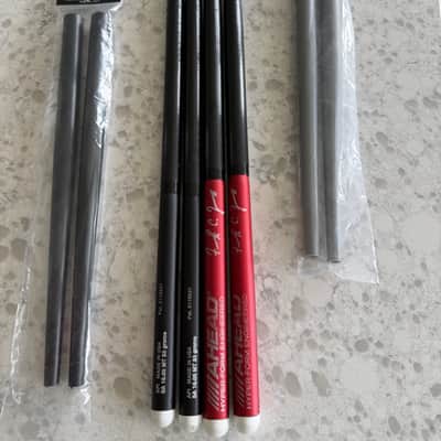 USED Ahead Frank Zummo Signature and 5a classic Aluminum Drumsticks 2025 - 2 pairs with new covers and tips! Wow! image 2