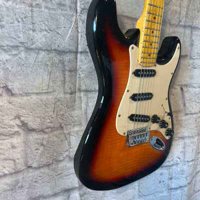 Spectrum Strat Style Sunburst Flame Top 3 Single Coils Electric Guitar image 4