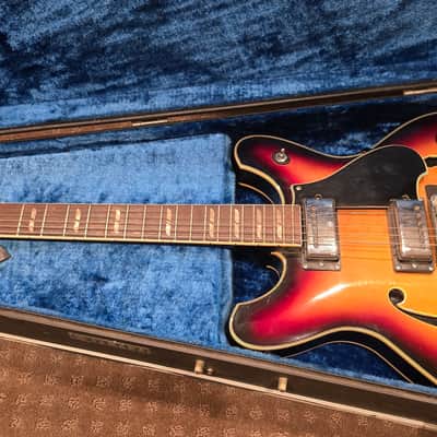 1973 Yamaha SA-50 Semi-Hollow MIJ Sunburst w/ Original Hardshell Case image 1