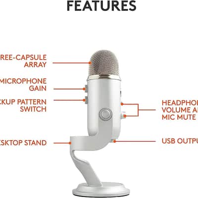 Yeti Studio USB Mic Exclusive Limited Platinum Edition image 4
