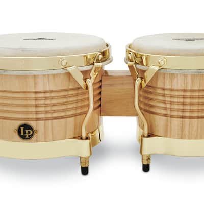 Latin Percussion LP Matador Bongos Oak Natural Gold 7-1/4-8-5/8" (M201-AW) image 3