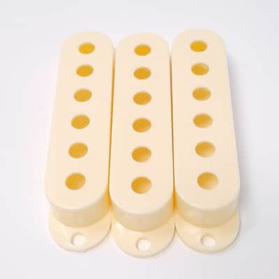 True Custom Shop® Aged White Single Coil Pickup Covers for Fender Strat Fits USA 52mm Size image 2