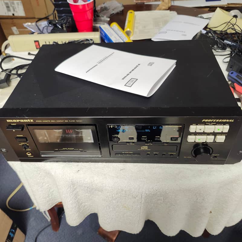 Very Clean Rebuilt Marantz Model: PMD351 Combo Cassette Deck & CD Player image 1