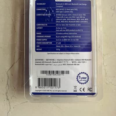CME Pro WIDI Jack Bluetooth Wireless MIDI Interface image 2
