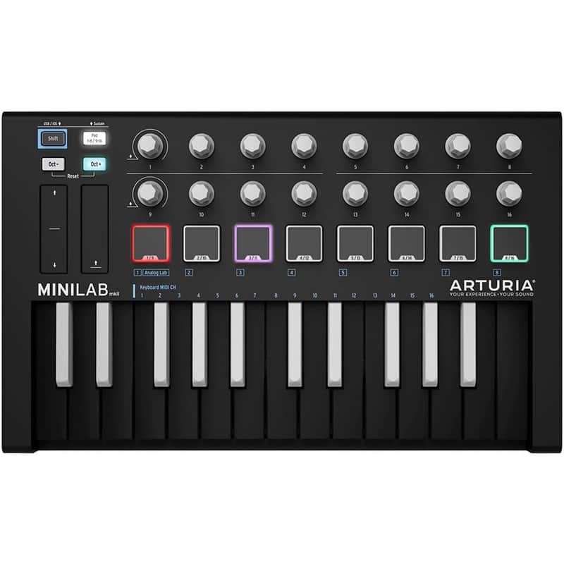 Arturia MiniLab MKII Inverted MIDI Controller Black image 1
