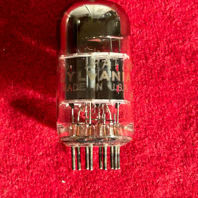 Sylvania Vintage Single 12AT7WA Amplifier Vacuum Tube 1950s image 1