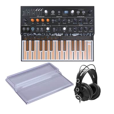 Arturia MicroFreak Hybrid Synthesizer with Decksaver Cover and Studio Headphones