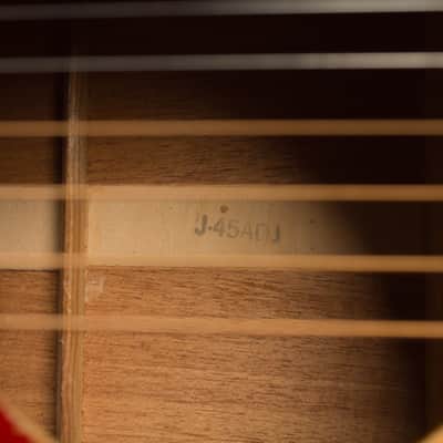 Gibson  J-45 ADJ. Flat Top Acoustic Guitar,  c. 1967, ser. #800003, black hard shell case. image 14