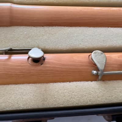 Vintage Moeck Tuju Bass Recorder in Natural Maple w/ Brass Rings image 4