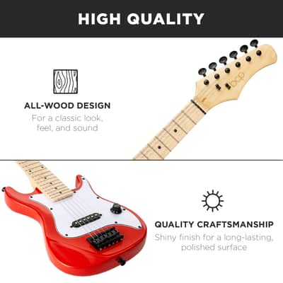 Best Choice Products Kids Electric Guitar Beginner Starter Kit w/ 5W Amplifier - 30 in-Sunburst image 18