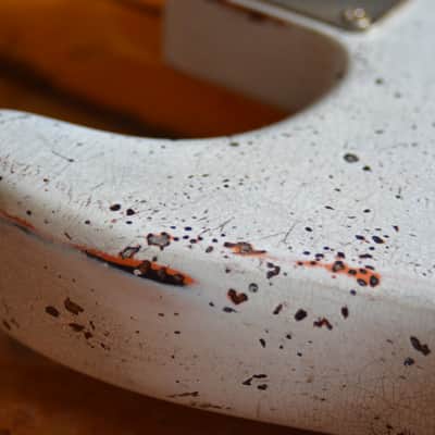 American Fender Stratocaster Nitro Faded White Heavy Relic Custom Shop Fat 50's Pickups image 15