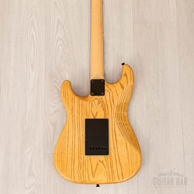 1992 PGM Moon ST-225B S-Style Superstrat Ash & Ebony w/ Lacquer Finish, Bartolini, Case & Tags image 3