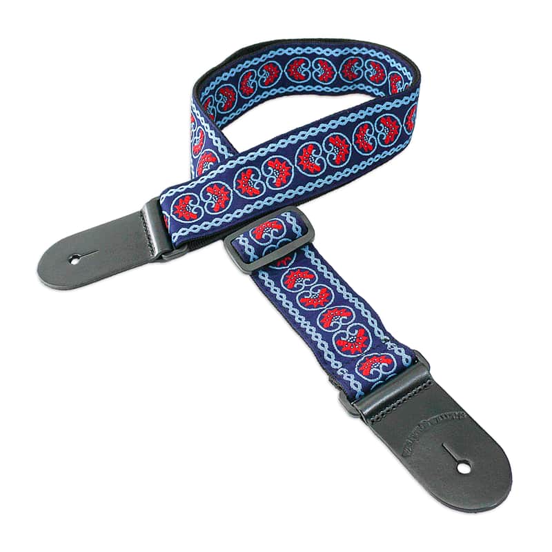 Walker and Williams Vintage Series 60's Style H-17 Hippie Strap Blue & Red image 1
