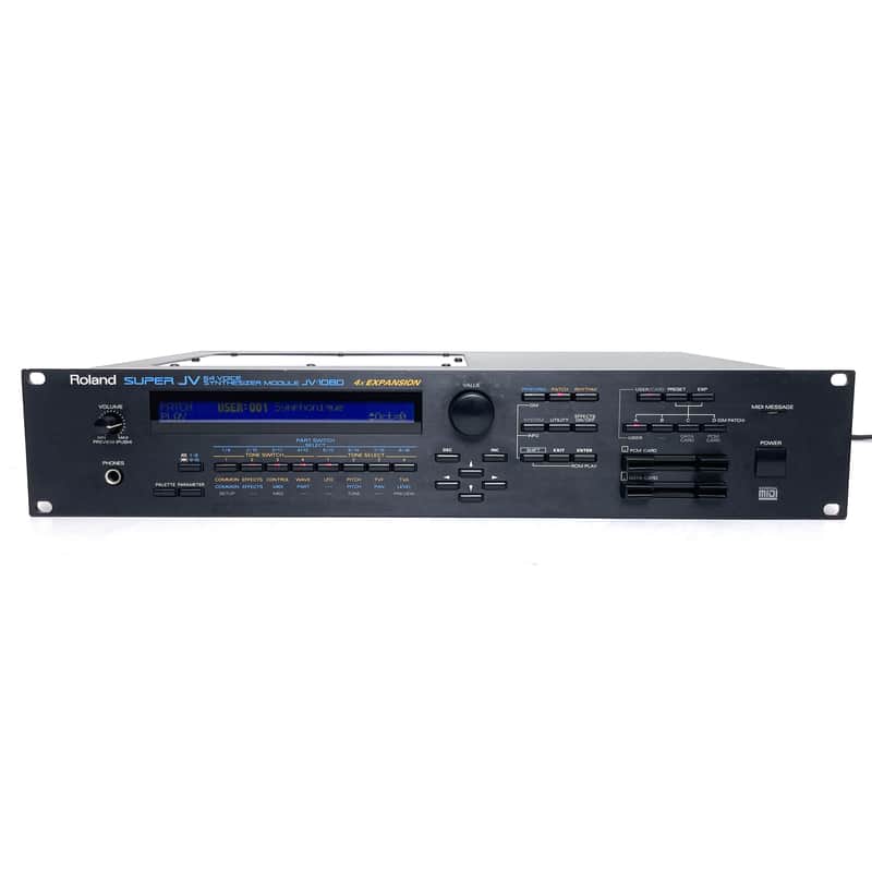 Roland JV-1080 with New internal battery / 120V version　64-Voice Synthesizer Module 1994 - 2001 - 90s y2k Made in Japan Worldwide Shipment image 1