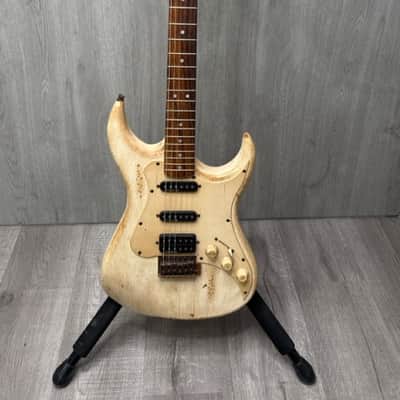 AXL SRO Badwater AS-820-CKW Electric Guitar Distressed White image 1