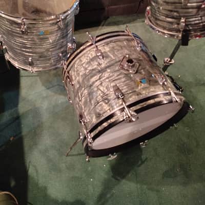 Ludwig 3 Piece Drum Shell Pack 1970's 9x13,14x16, and 14x20- Sky Blue Pearl image 2