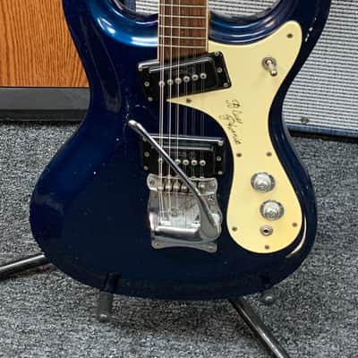 Mosrite 12 string venture model the blue Phoenix 60s Blue image 2