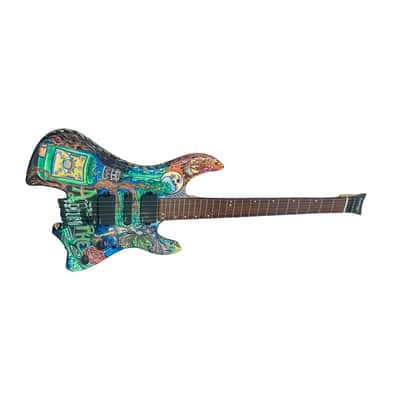 One Off BootLegger Guitar Absinthe Green Fairy 2025 - Custom Art California Build image 3