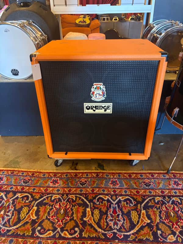 With added casters- Orange OBC410HC 600-Watt 4x10" Bass Speaker Cabinet 2024 - Present - Orange image 1