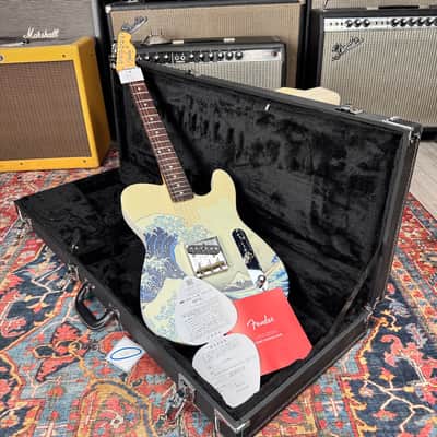 2024 Fender Art Canvas Esquire Hokusai "The Great Wave" MIJ image 5