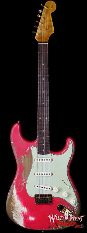 Fender Custom Shop Wild West Guitars 25th Anniversary 1960 Stratocaster Hardtail Madagascar Rosewood Fretboard Heavy Relic Fiesta Red 7.20 image 1