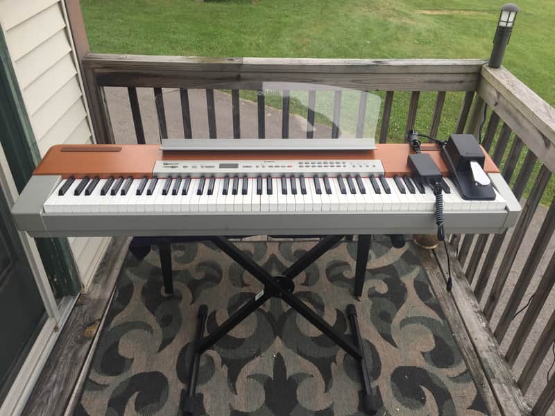 Yamaha P-120 Digital Professional stage piano with sheet music stand, X-brace stand, sustain, ac image 1