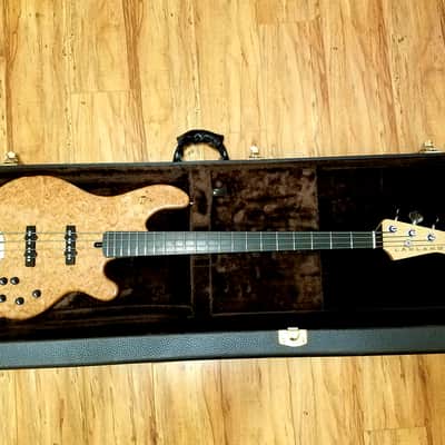 LAKLAND BASS - custom USA made 4 string, 35" scale, amazing A+++ burl maple top image 2