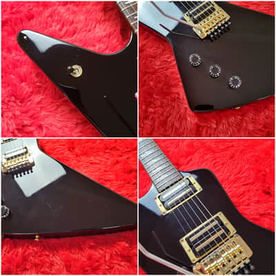 Rare Fernandes EX-85L Left Handed 1984 - Black - Explorer - Lightning Bolt Inlays - Set Neck - Made In Japan MIJ image 5